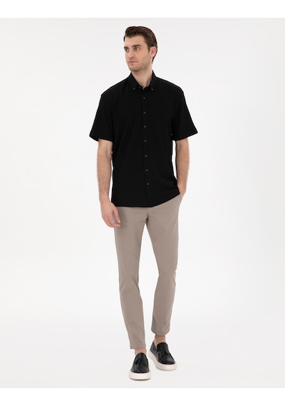 Pierre Cardin Erkek Siyah Gömlek Kısa Kollu 50307091-vr046 Siyah