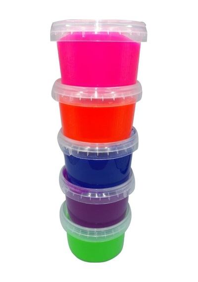 Fosforlu 5 Adet Slime Renkli Slime Kutulu Slimelar