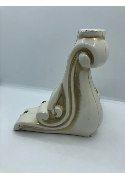 Plastik, 14 Cm Krem-gold Efektli Baza,koltuk,mobilya Ayağı 2 Adet Krem-gold