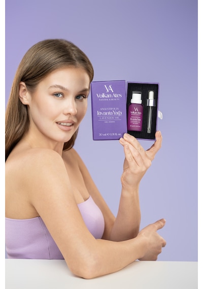 Volkan Ates Natural & Beauty Lavandula Angustifolia Saf Lavanta Yağı Cam Damlalıklı 30 Ml