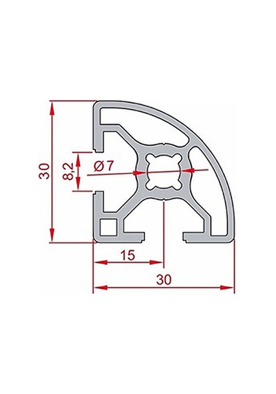 Doğuş Kalıp 30x30 Radiuslu Sigma Profil