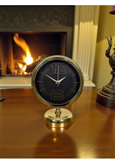Elite Black Gold 25 X 20 Cm Metal Masa Saati Çok Renkli