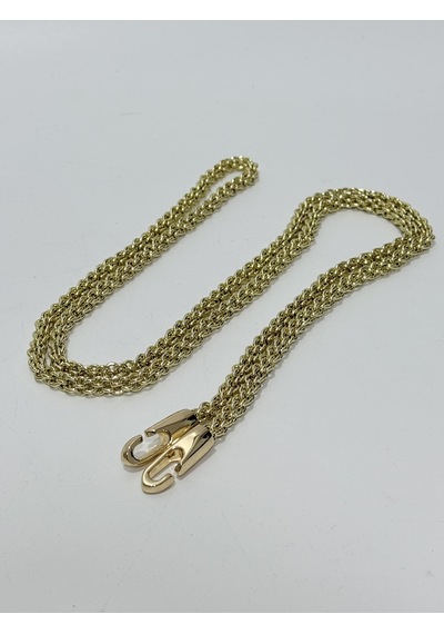 Çift Halkalı Çanta Askı Zinciri 120cm Light Gold