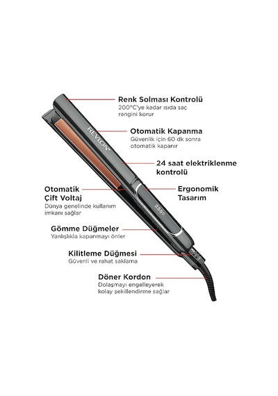 Revlon Rvst2175 Pro Collection Extra Uzun Saç Düzleştirici Siyah
