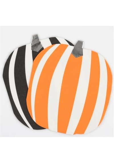 - Mod Pattern Pumpkin Napkins - Modern Desenli Balkabağı Peçeteler 16'lı -
