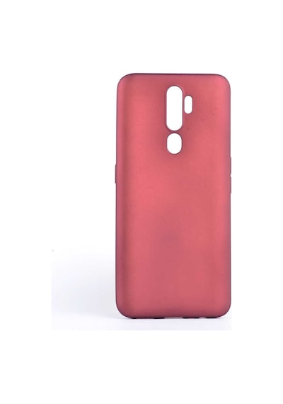 Noktaks - Oppo A5 2020 Uyumlu - Kılıf Mat Soft Esnek Premier Silikon Kapak - T10356 - Mürdüm Mürdüm