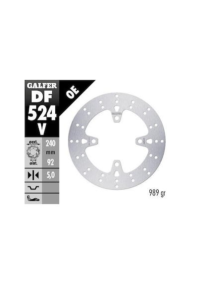 Yamaha X-city 250 Arka Fren Diski 240 Mm 2007 2016 Arası Galfer Yuvarlak Sabit Çelik Disk