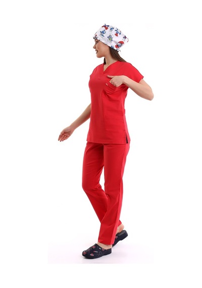 Bflex Yarasa Kol Forma Takım - 4817 Kırmızı-6105
