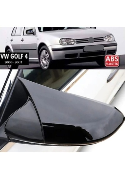 Volkswagen Vw Golf 4 Mk4 2000 2001 2002 2003 Uyumlu Yarasa Batman Ayna Kapağı Takımı Parlak Siyah