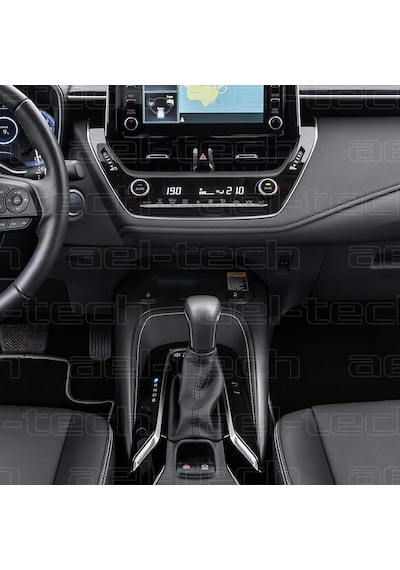 Toyota Corolla Uyumlu Klima Gösterge Vites Etrafı Ve Kolçak Altı Piano Black Tpu Koruyucu