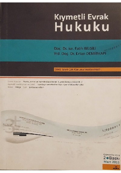 Kıymetli Evrak Hukuku - Fatih Bilgili 1. Baskı