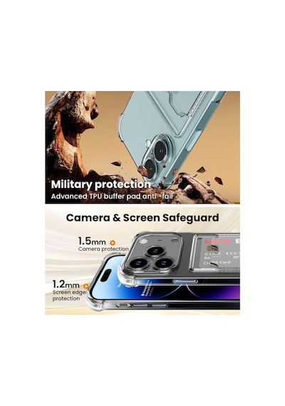 Realme C85 Pro 4g Uyumlu Kart Koymalı Airbag Darbe Önleyici Şeffaf Silikon Kılıf Şeffaf