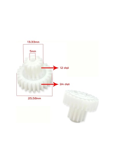 Blender Hazne Kapağı Orta Aktarma Dişlisi Çift Dişli - Arzum Blendart, Karaca, Arçelik Uyumlu K1261, Home