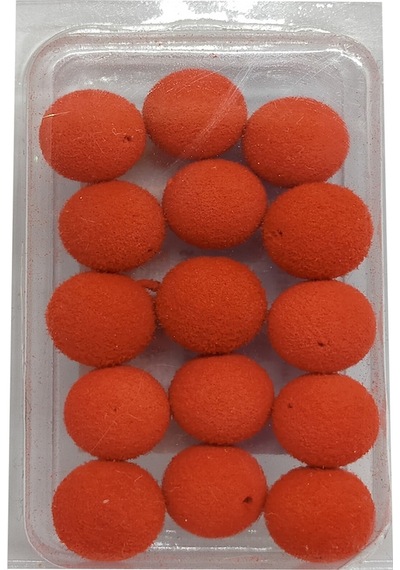 12 Mm Eva(Yüzen) Sünger Boili Kırmızı Çilek Yapay Yem ( 15 Adet)
