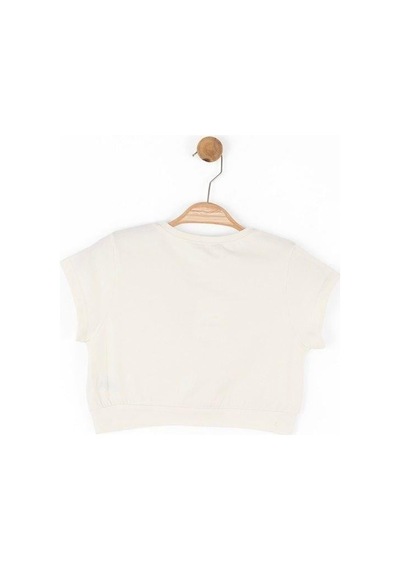 Nk Kids Kız Çocuk Pamuklu Crop Tshirt-15554 Bej