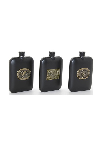 Paslanmaz Çelik Kabartmalı Tekli 6 Oz Matara Alk2666 Evimdeyokyok Çok Renkli