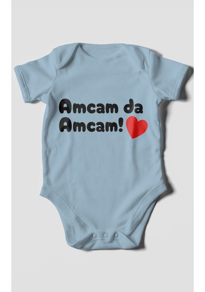 Morivokids Amcam Temalı Kısa Kollu Bebek Body %100 Pamuk Bebe Mavisi