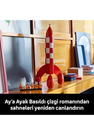 LEGO® Ideas Tintin® Ay Roketi 21367 - Yetişkinler için Dekoratif Model Yapım Seti (1283 Parça)