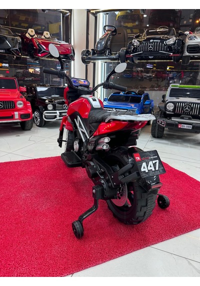 3-10 Yaş 12 Volt Akülü Motor Akülü Motosiklet Kırmızı