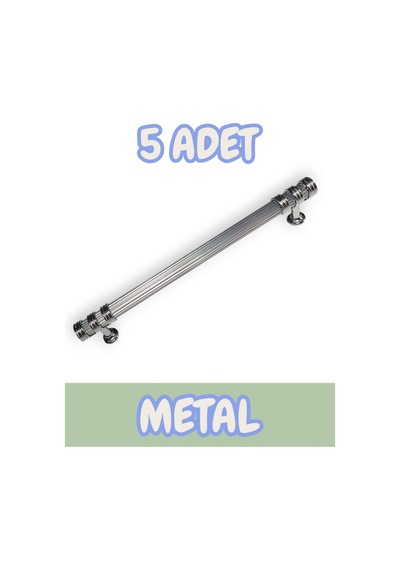 Çizgili Nesli Alüminyum Metal Lüks Modern Mobilya Çekmece Mutfak Dolabı Kulpu Krom 128mm 5 Adet Krom