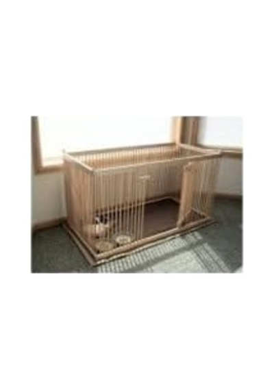 60 Cm X 1 Metre Ahşap Köpek Çiti Sık Aralık Kapısı Yan Taraftadır.