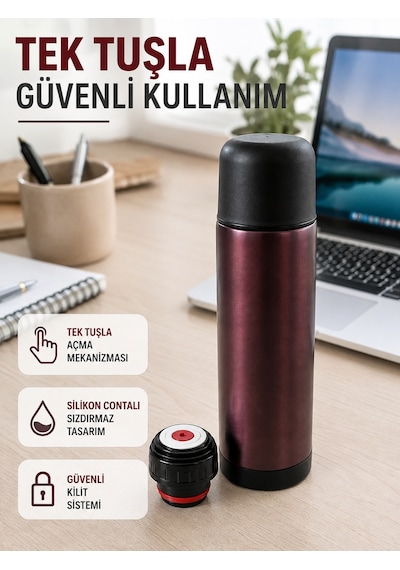 Çift Katmanlı Vakumlu Termos Ofis Araç Kamp İçin Paslanmaz Çelik Termos Diğer