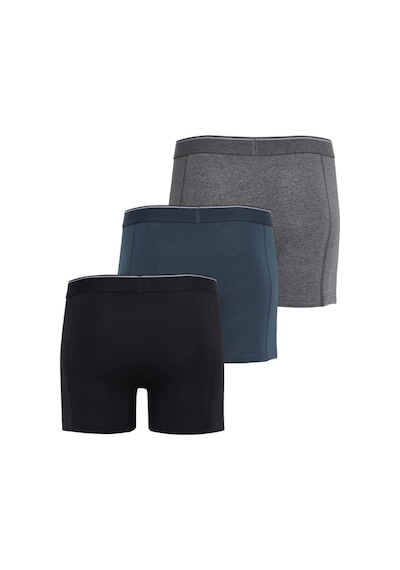 Blackspade Erkek Boxer 3Lü Paket Tender Cotton 9673 - Siyah Antra Melanj Antrasit