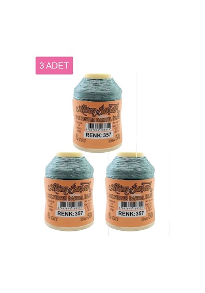 3 Adet Altınbaşak Oya Ve Dantel İpi 20 Gr - Royaleks - No: 357 Çok Renkli