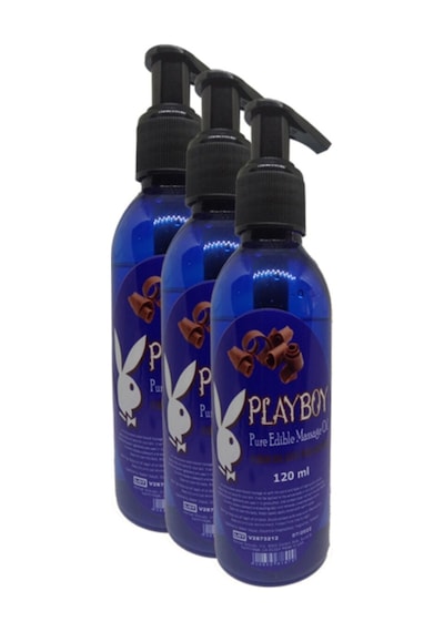 Playboy Pure Edible Massage Oil 120ml Çikolata Aromalı Masaj Yağı 3 Adet