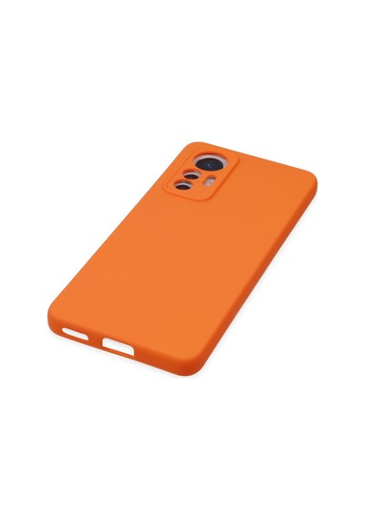 Xiaomi Mi 12 Lite Uyumlu Kılıf Nano İçi Kadife Silikon - Turuncu