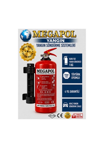 1 Kg Kkt Tozlu Askı Apartlı Yangın Söndürme Tüpü, Yangın Söndürme Cihazı