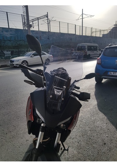 2020-24 Yamaha Mt07 Tracer Uzun Ön Cam Açık Füme Zeus 52 Mt700