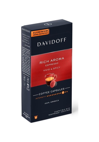 Davidoff Rich Aroma Espresso 10'lu Kapsül Kahve Nespresso Uyumlu