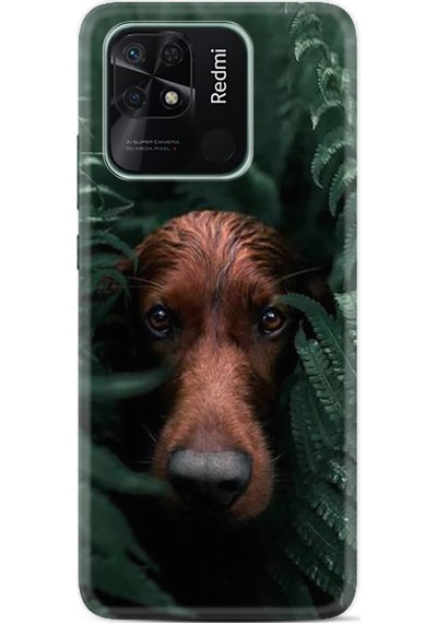 Xiaomi Redmi Poco C40 Kılıf Resimli Desenli Baskılı Silikon Flowers Dog 1346