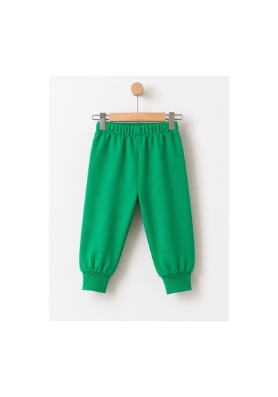 H&c Coolboy H&c %100 Pamuk Penye Bebek Tek Alt Pantalon 0-36 Ay Yeşil