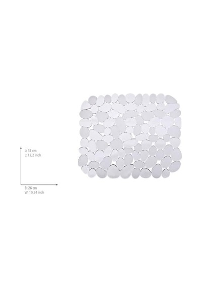 Wenko 2003010100 Lavabo Altlığı Stone Şeffaf, Plastik, Şeffaf,50 X 40 X 25 Cm Diğer