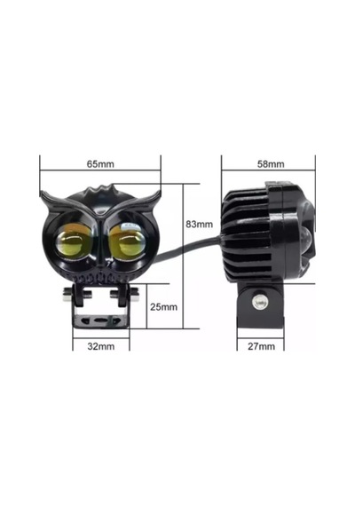 Baykuş Led Sis Farı Çakarlı 4 Fonksiyon Çift Renk Sarı-beyaz Moto-offroad-suv 2adet