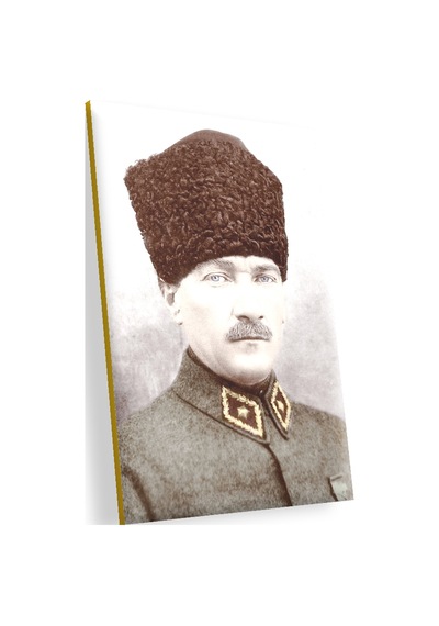 Cakasepetim Kalpaklı Atatürk Portresi Görseli Ahşap Mdf Tablo