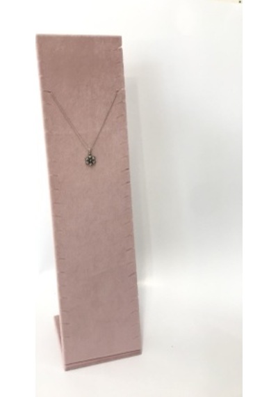 Ayaklı PEMBE  kolye -zincir sergileme standı (23 kesik) Pembe