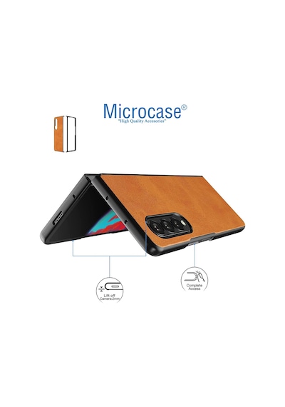 Galaxy Z Fold4 Için Deri Desenli Plastik Koruma Kilif - Al3156 561023468