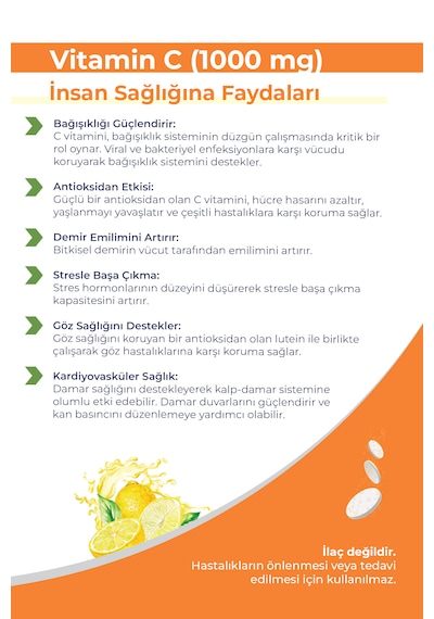 Orfarma Vitamin C Efervesan Tablet
