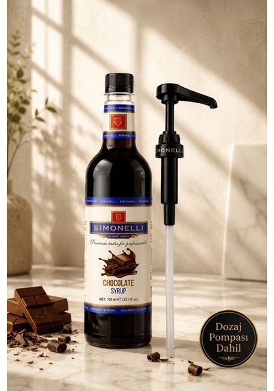 Simonelli Çikolata Aromalı Kahve ve Kokteyl Şurubu 700 ML + Pompa