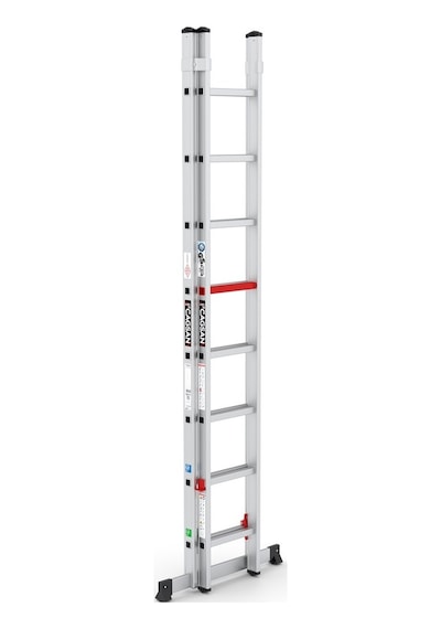 Çağsan TS6050 2x8 Basamaklı Duo İki Parçalı Alüminyum Merdiven