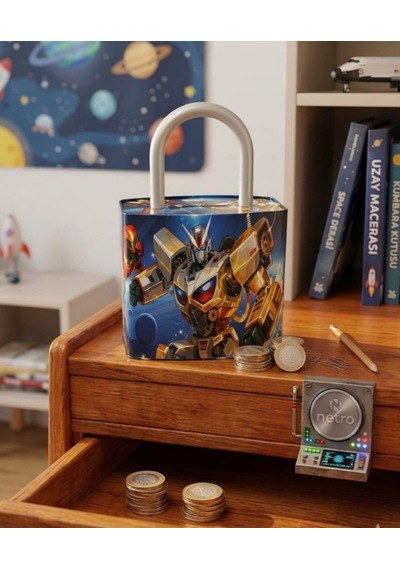Kilit Şeklinde Dev Boy Kumbara 26x17 Cm Hediyelik Metal Kumbara Kapaklı Kolay Açılabilir Model 2 Li Tavşan Lacivert Kilit Şeklinde Dev Boy Kumbara 26x17 Cm Hediyelik Metal Kumbara Kapaklı Kolay Açılabilir Model 2 Li Tavşan Lacivert