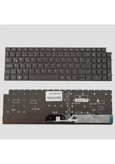 Dell Vostro 15 7510 Notebook Klavye Siyah Işıklı