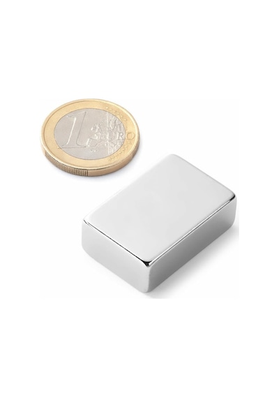 1 Adet 30x20x10 Mm Köşeli Neodyum Mıknatıs Süper Güçlü Magnet, N35 Kalite