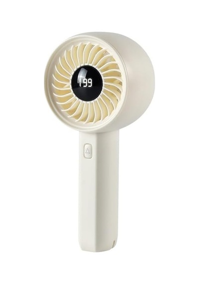 Mini Taşınabilir Şarjlı Led Göstergeli El Fanı Beyaz Zb162b