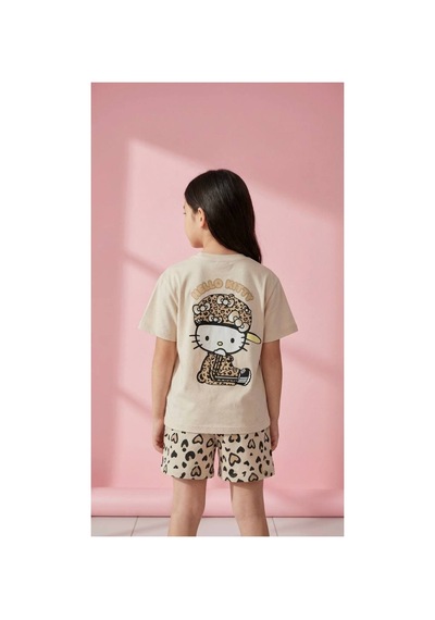 Poala Kids Logolu Leopar Şortlu Takım