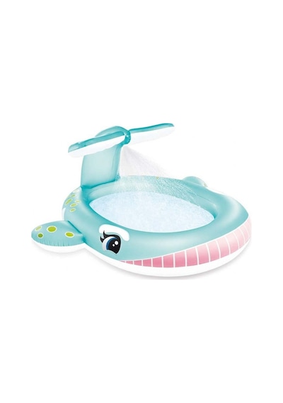 Intex 254 Cm Balina Şekilli Fıskiyeli Gölgelikli Şişme Bebek Çocu Çok Renkli