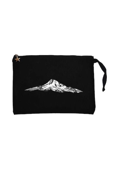 Single Mountain View Siyah Clutch Astarlı Cüzdan / El Çantası Siyah